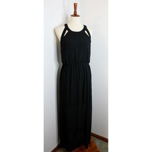 Long Simple Black Sheer MAXI dress.